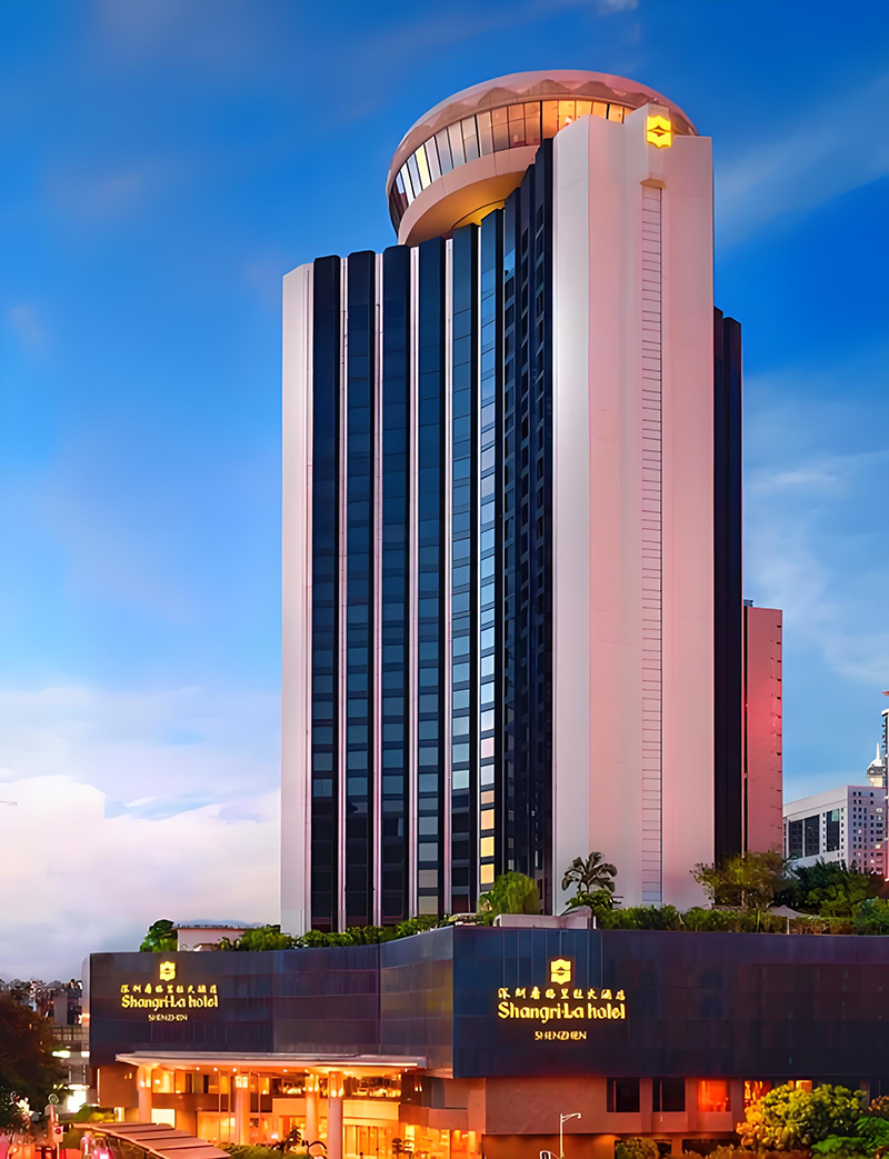 深圳香格里拉大酒店。地址：深圳市羅湖區(qū)建設(shè)路1002號